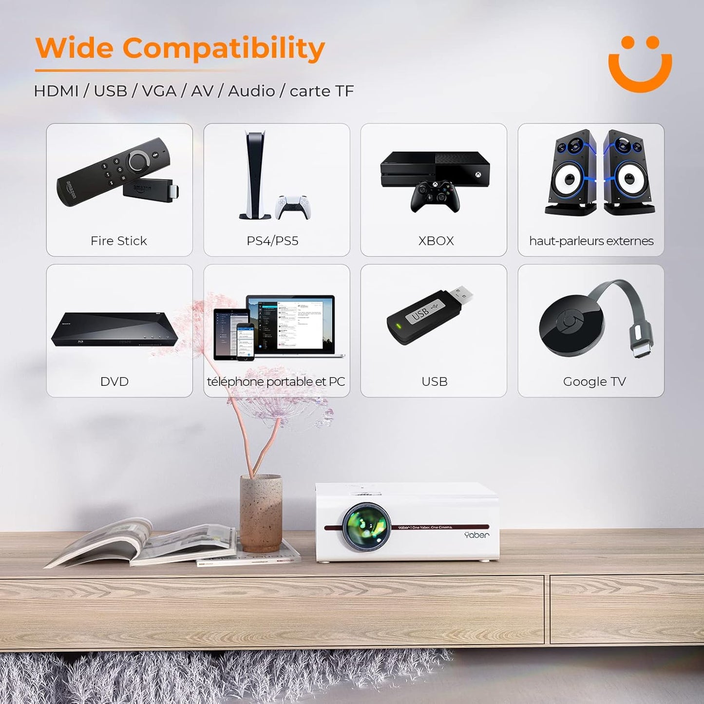 Mini vidéoprojecteur Yaber